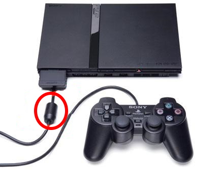 game console met een ferrietkraal