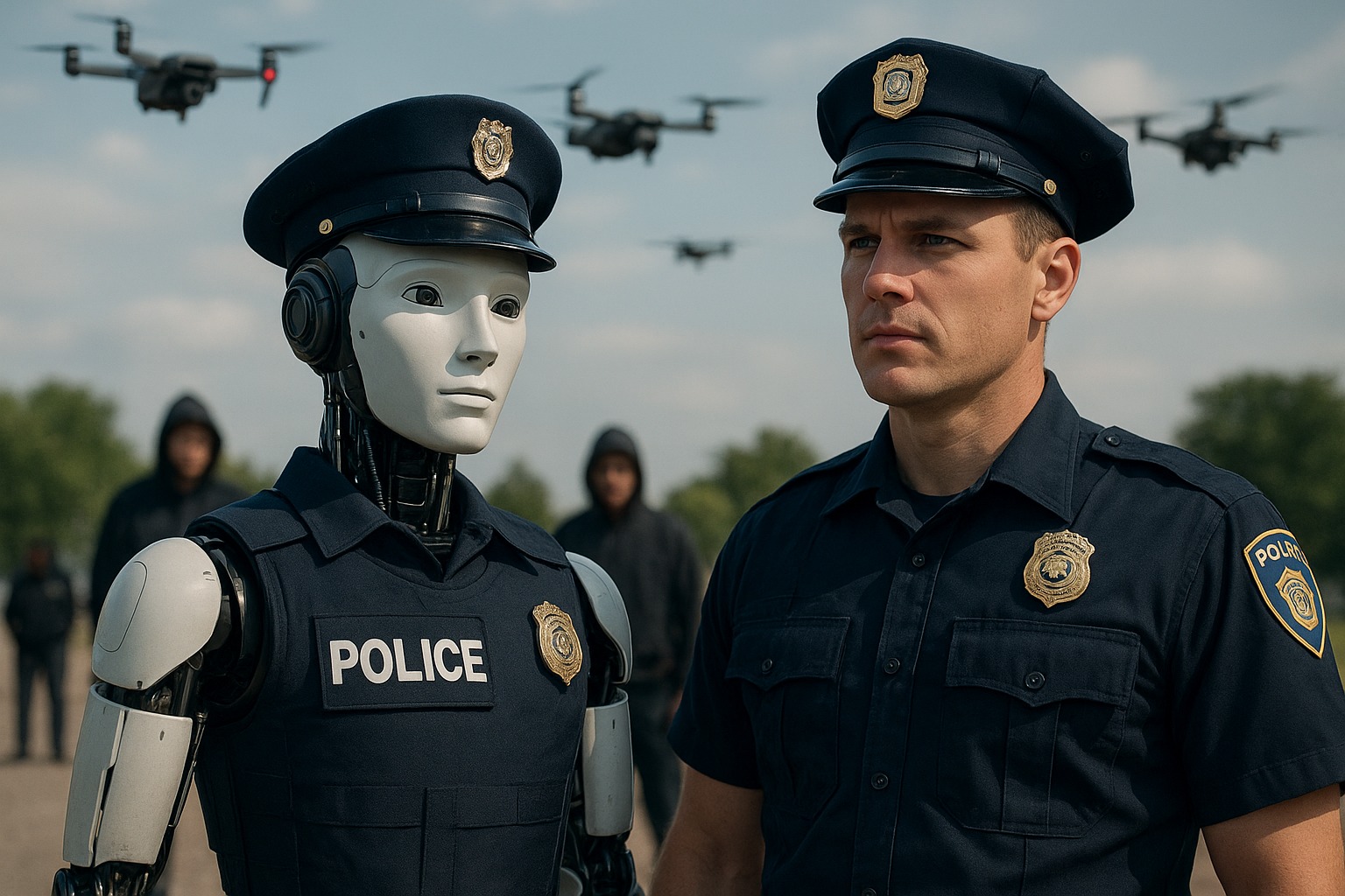 AI-afbeelding: robotagent naast gewone agent