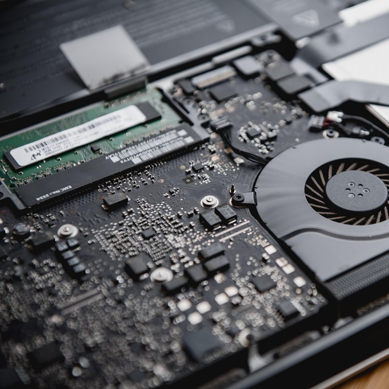 Binnenkant van een laptop