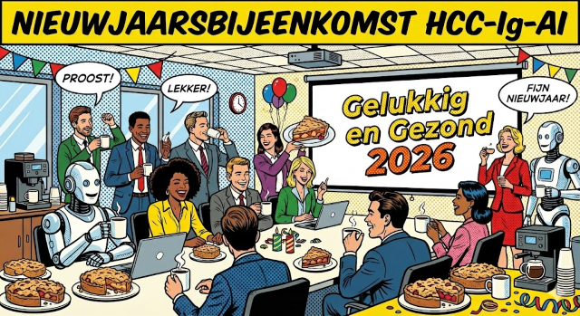 Cartoon nieuwsjaarsbijeenkomst