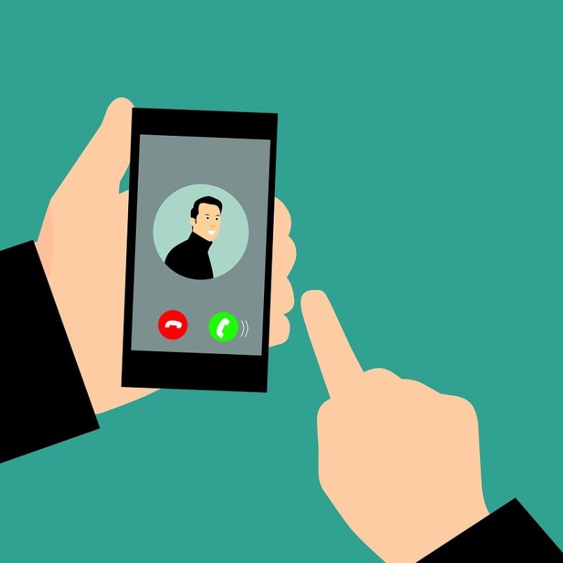 Tekening gebruik mobiele telefoon