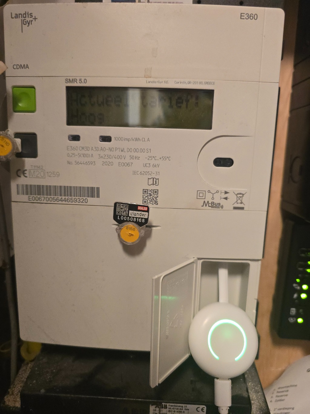 P1 meter aansluiting in slimme meter BETER web