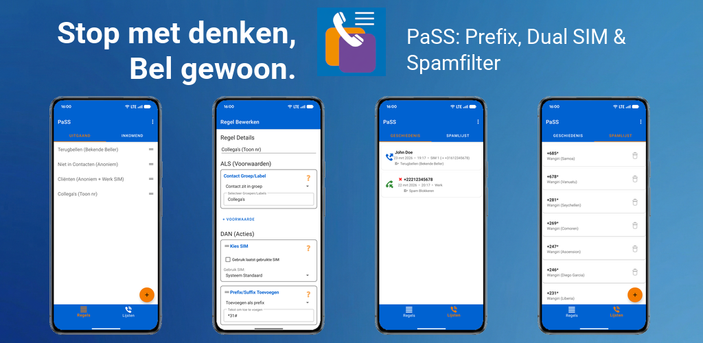 Visuele weergave van de weking van de app