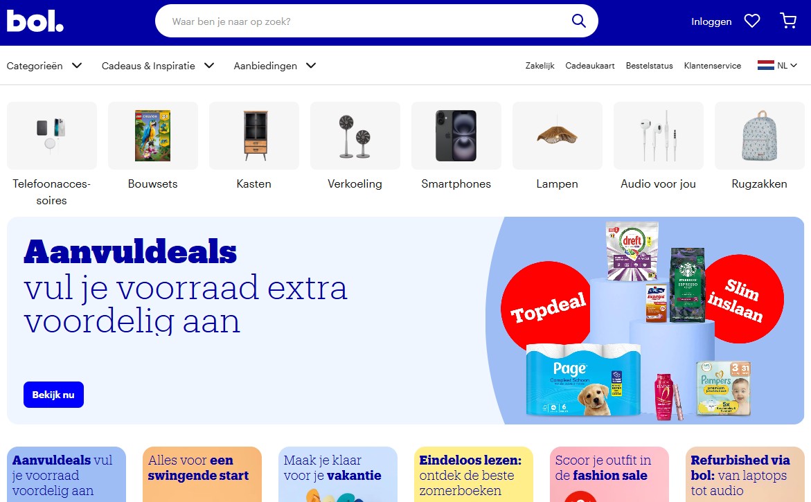Homepage bol.com