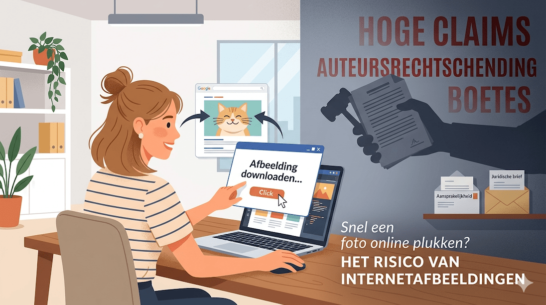 claim voor internetfoto gebruik