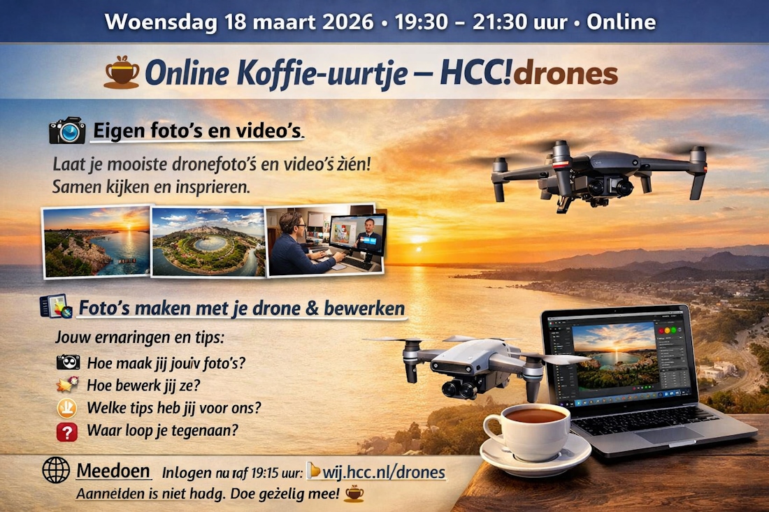 Affiche koffie-uurtje HCC!drones
