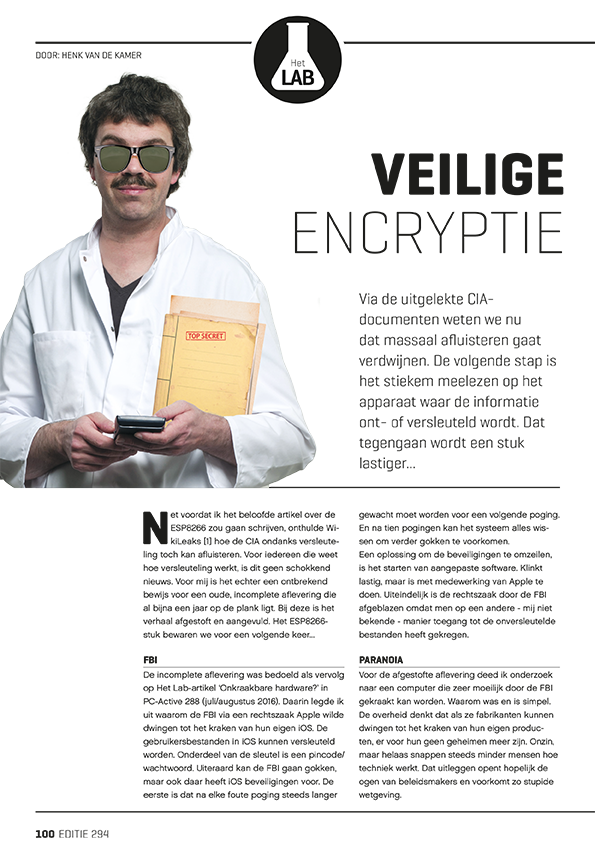 PCA294 p100 het lab veilige encryptie