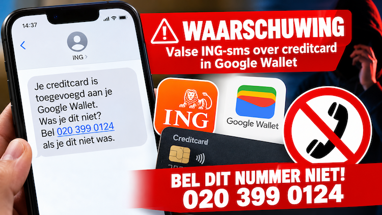 Waarschuwing voor phishing namens ING