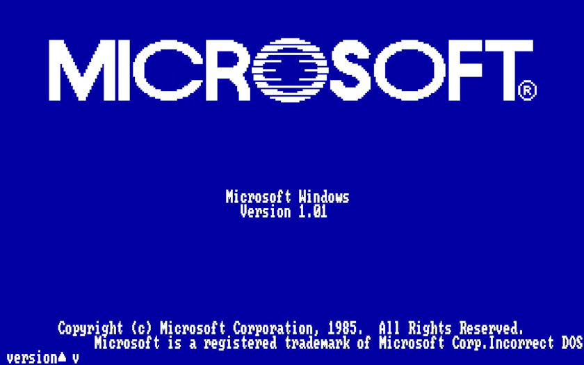 Startscherm windows 1.0