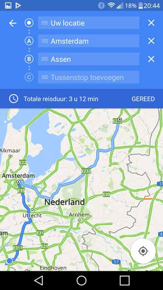 Google Maps via navigatie