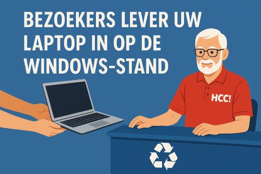 affiche om oude laptop in te leveren