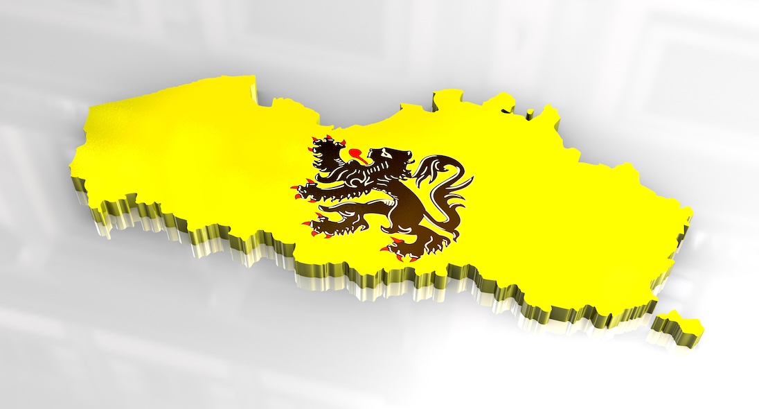 3d kaart van Vlaanderen