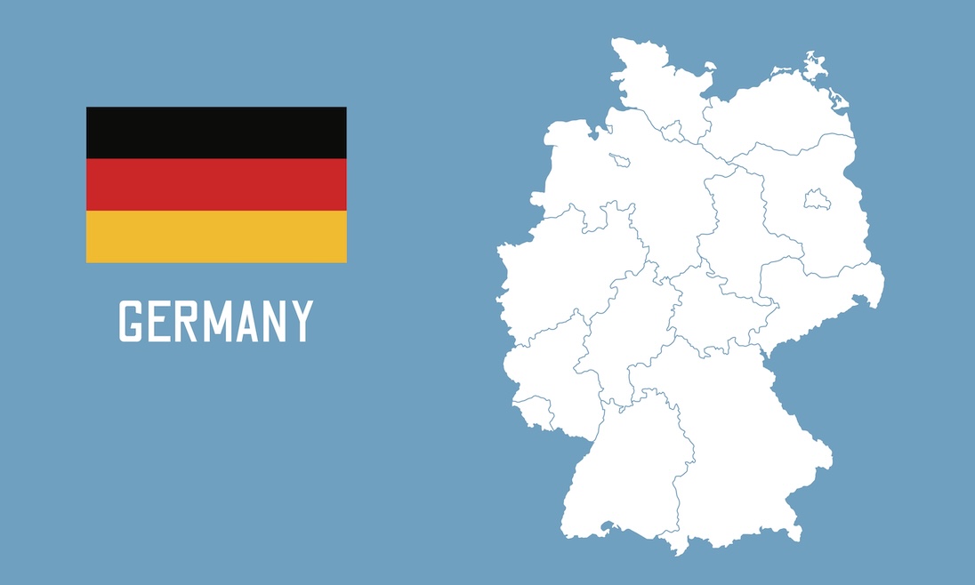 duitse vlag en kaart van duitsland