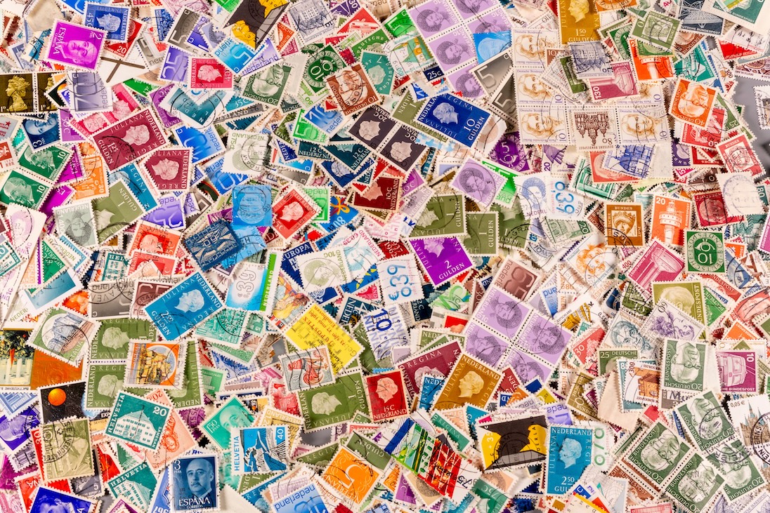 heleboel postzegels 