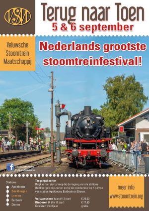 Aankondiging stoomtrein weekend